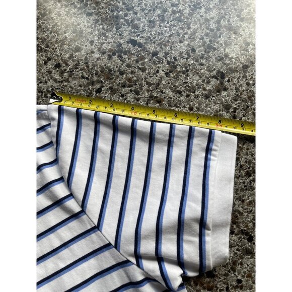 Polo Ralph Lauren Mens XL Pima Soft Touch Striped Polo Shirt 100% Cotton Blue‎ & - Picture 16 of 16